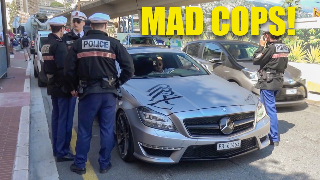 SUPERCARS VS POLICE IN MONACO! BURNOUTS, REVS, CARS IMPOUNDED!