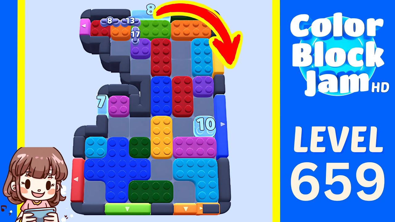 Color Block Jam Level 659 Solution Walkthrough