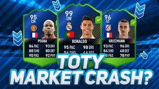 FIFA 17 TOTY MARKET CRASH - HOW TO MAKE EASY COINS PROFIT !! FULL TEAM OF THE YEAR INFO !!