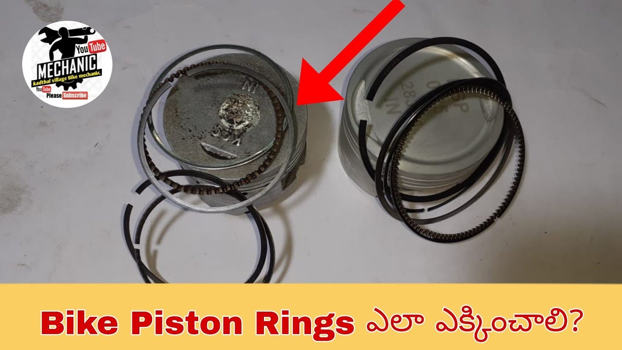 How To Install Bike Piston Rings In Telugu||Kadthal Village Bike Mechanic