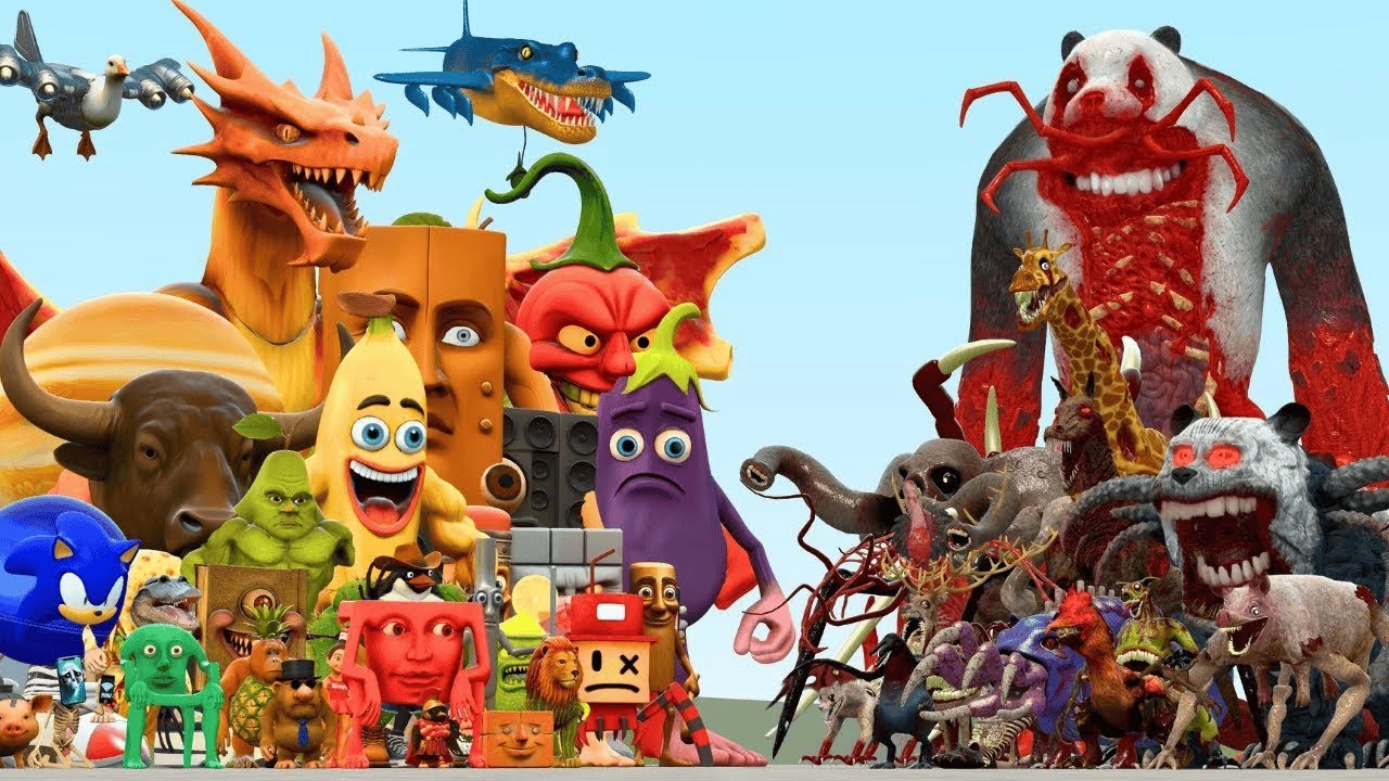 All New Update Zoochosis Mutant Animals Vs All Italian AI Brainrot Memes In Garry's Mod
