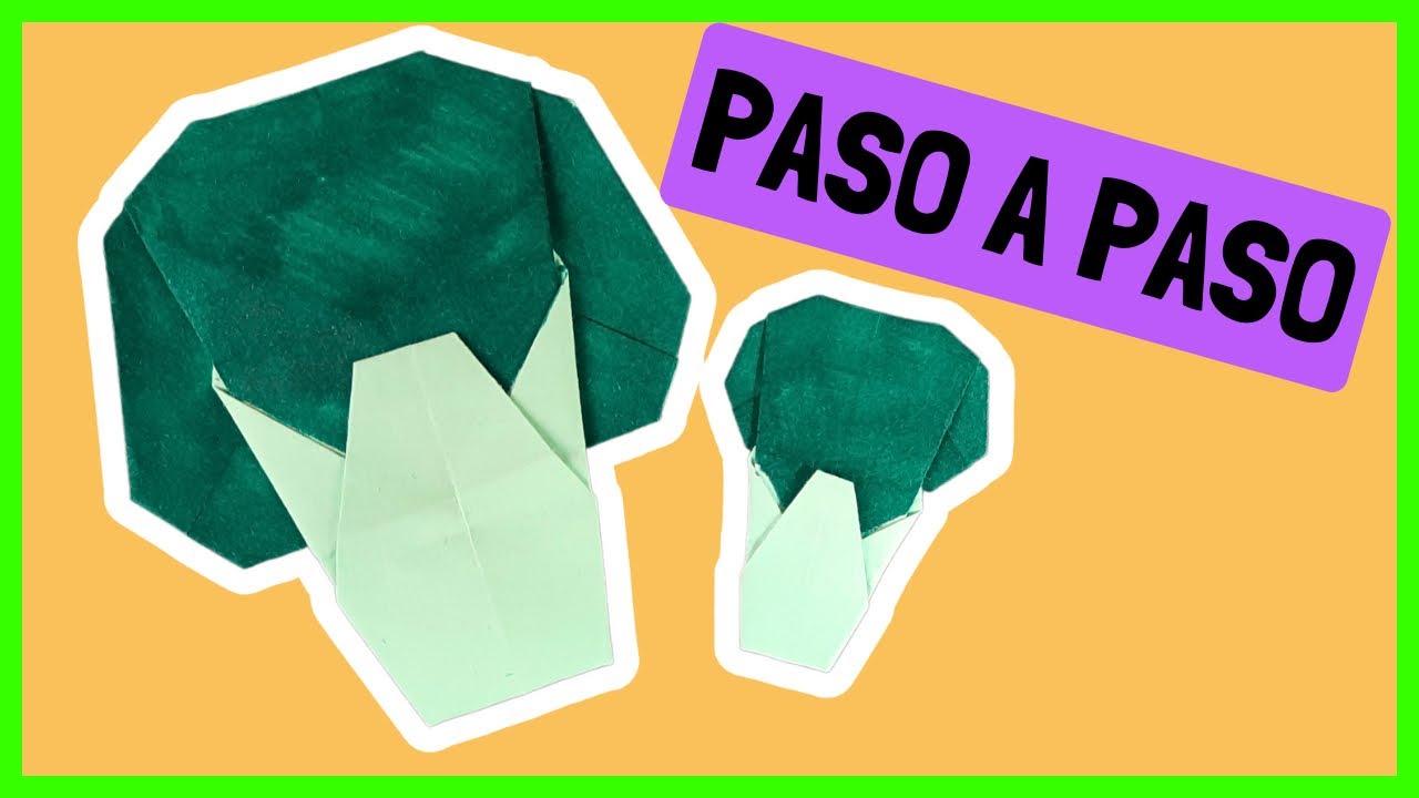 ⩥ Cómo hacer un BROCOLI de ORIGAMI 🥦