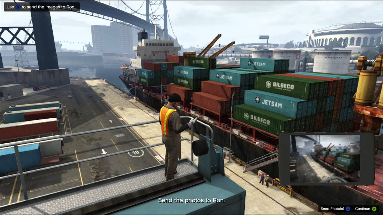 GTA 5 (Mission: Scouting the Port-Go to the Vantage Point) w/Live Commentary!!!