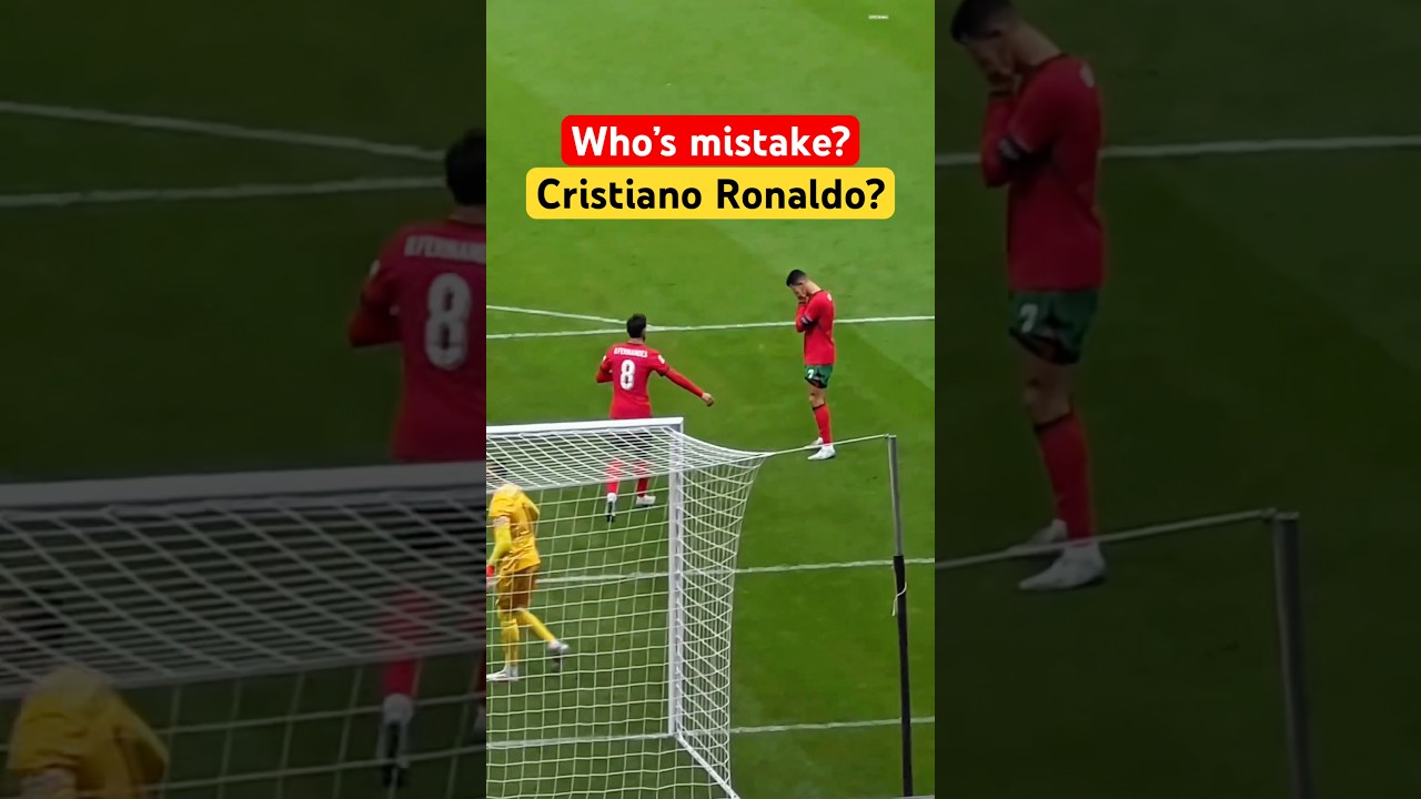 Cristiano Ronaldo Mistake? Portugal vs poland #portugal #poland #nationleague #urronaldo #cr7 #fail