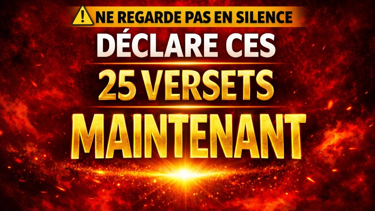 🔴 DÉCLARE CES 25 VERSETS BIBLIQUES ET REGARDE CE QUI SE PASSE 🔥 PUISSANTE PRIÈRE  ( EN DIRECT )