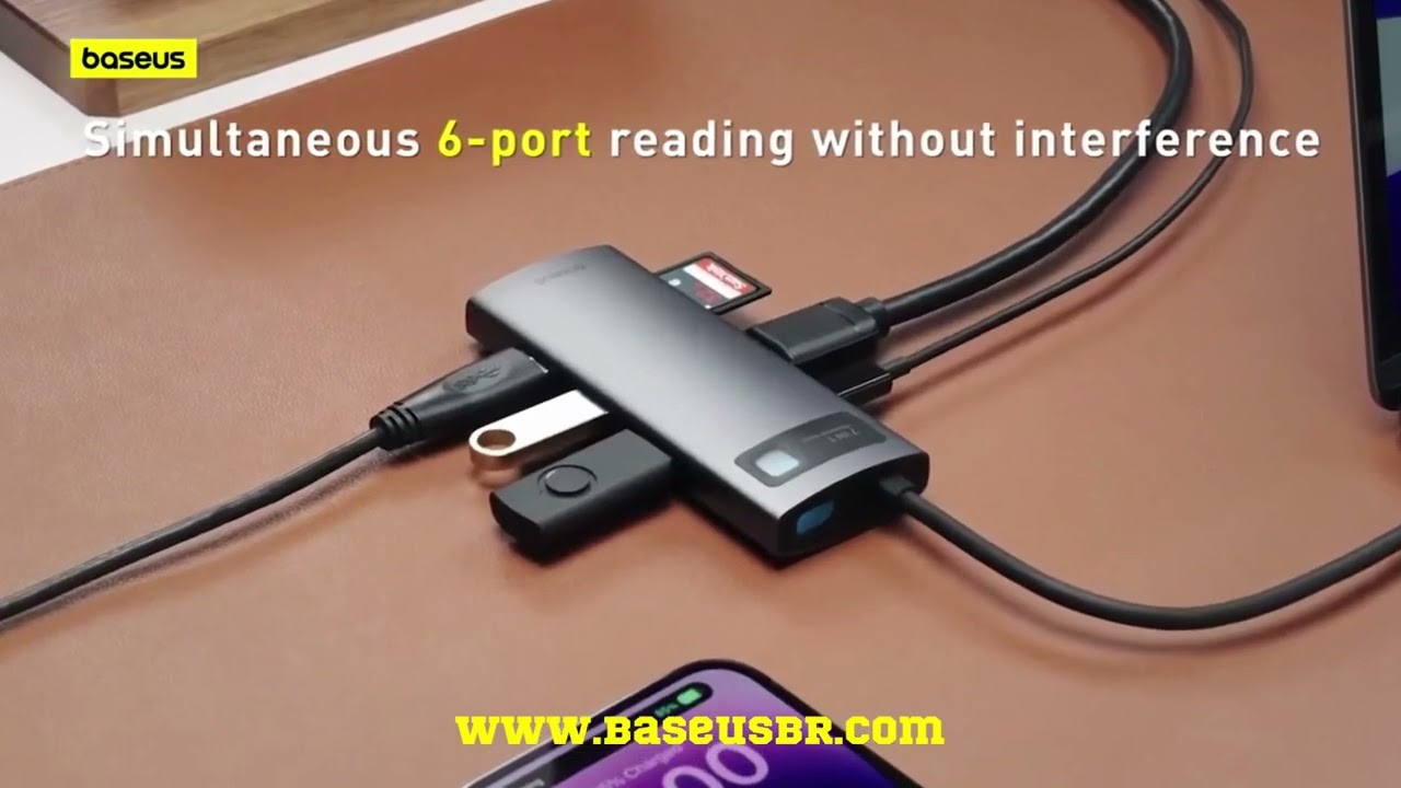 Hub USB C 7 em 1 4K 60Hz Baseus