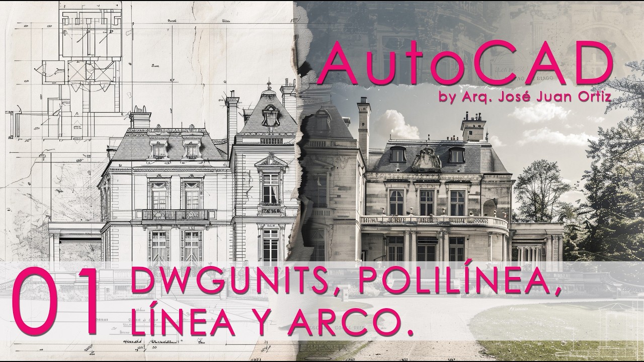 DWGUNITS, LÍNEA, POLILÍNEA, ARCO.