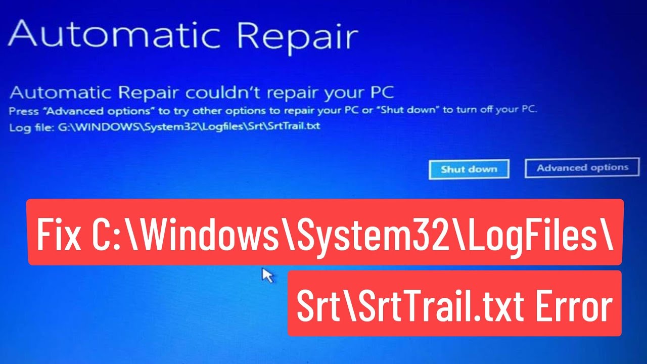 Fix C:\Windows\System32\LogFiles\srt\SrtTrail.txt Error In Windows 11/10