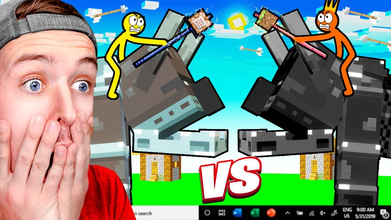 Реакция на Minecraft против анимации (RAVAGER против COMMAND BLOCK)