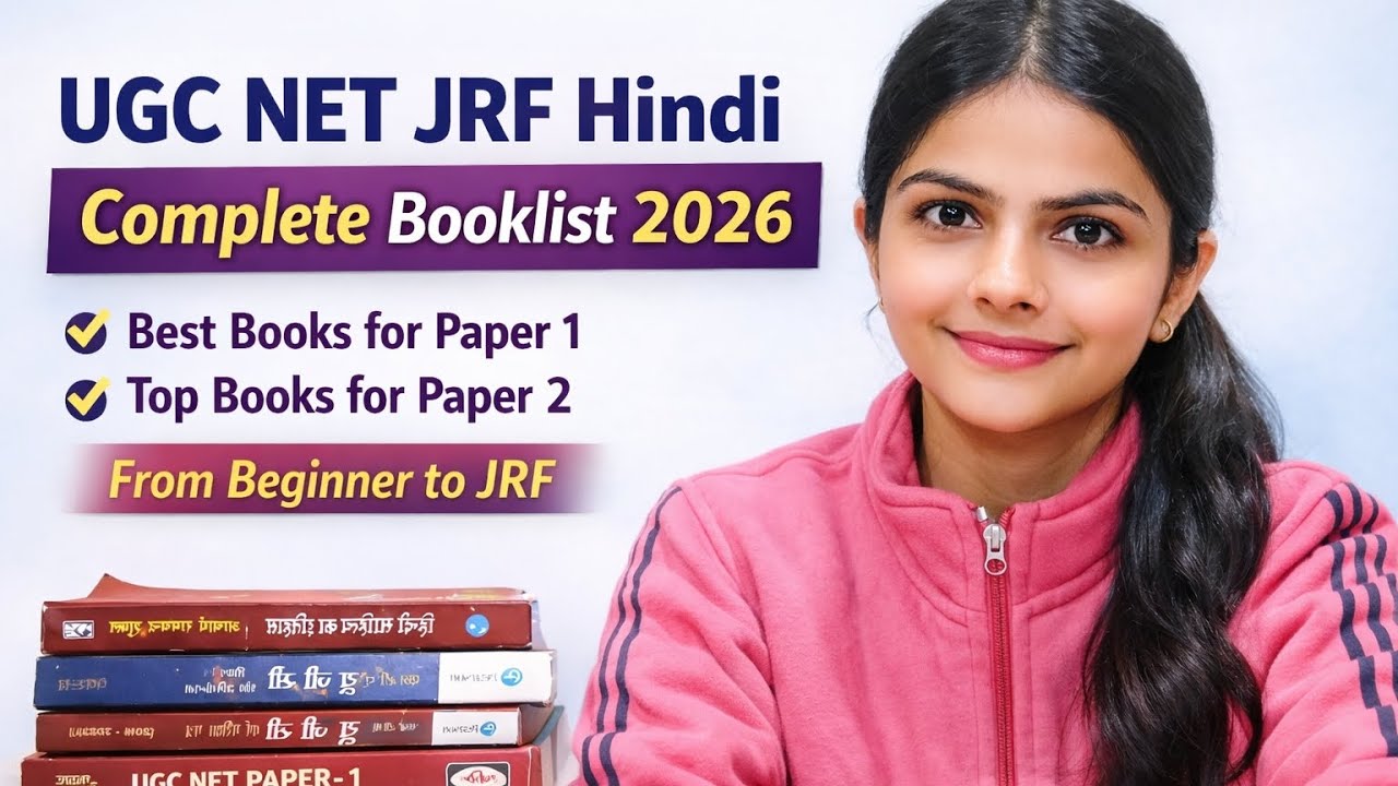 UGC NET JRF Complete Booklist 2026 | Paper 1 + Paper 2 (Hindi)Best Books (Beginner to JRF)