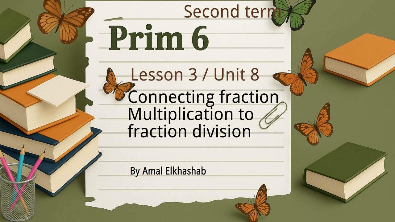 Prim. 6 / Lesson 3 / Connecting fraction Multiplication to fraction Division / Unit 8 