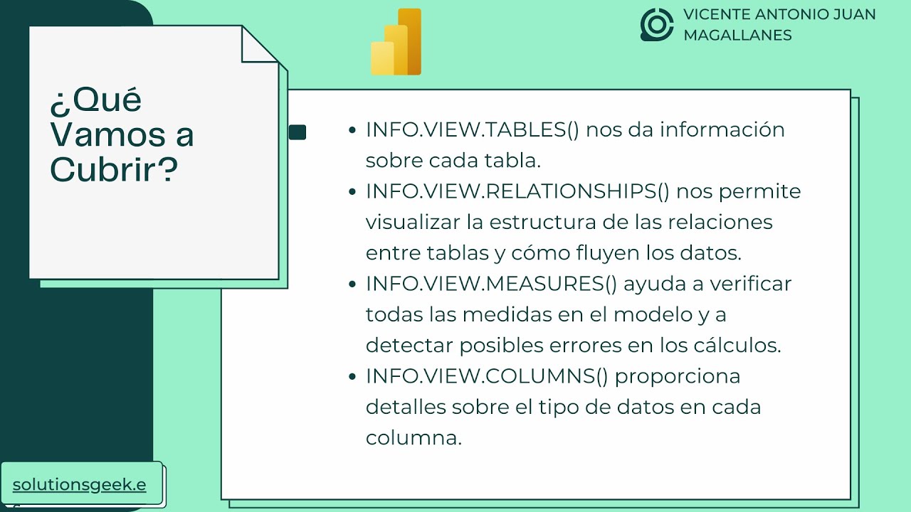 INFO VIEW en Power BI Optimiza y Documenta tus Modelos de Datos 🚀