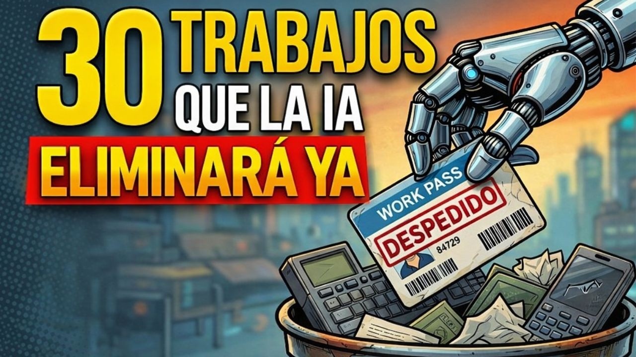 30 TRABAJOS que la IA Eliminará Inmediatamente