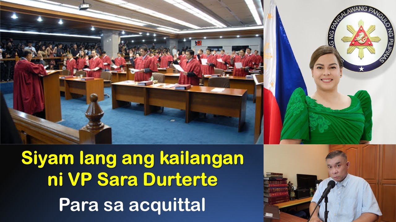 VP Sara only needs nine Senators for an acquittal