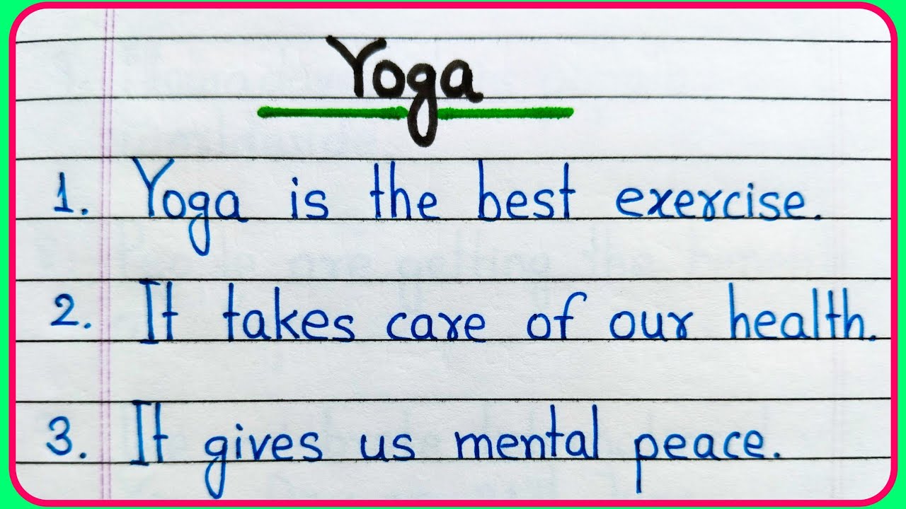 10 lines on Yoga in English || 10 lines on Yoga day || Short essay on Yoga