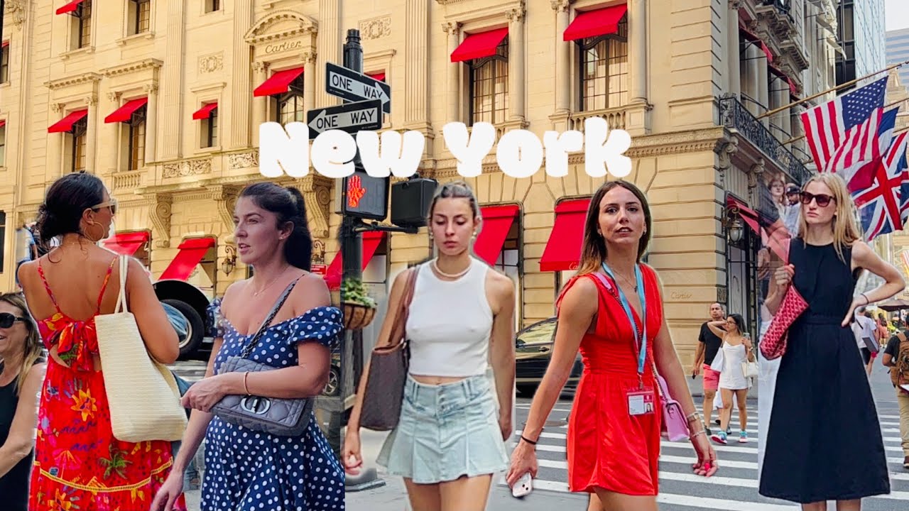 [4K]🇺🇸NYC Summer Walk🗽Columbus Circle to 5th Ave, MoMA & Times Square in Manhattan | Aug 2022