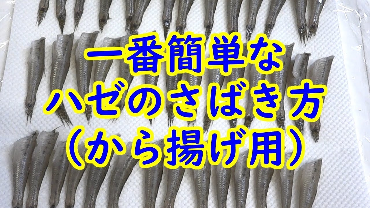 ハゼの一番簡単なさばき方（から揚げ用）