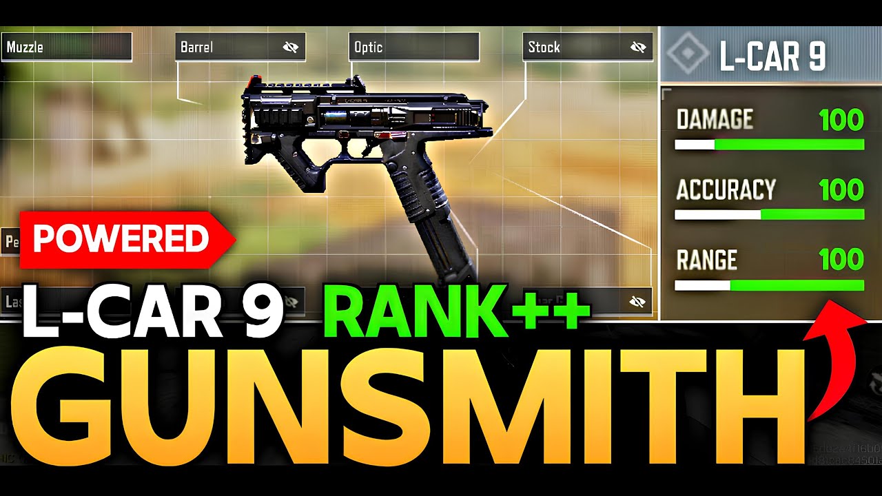L-CAR 9 THE BEST Secondary Weapon GUNSMITH IN CALL OF DUTY MOBILE|COD MOBILE L-CAR 9 BROKEN GUNSMITH