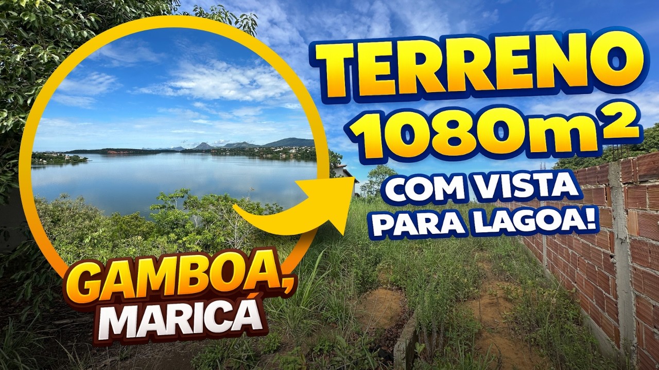 TERRENO de 1080m² COM VISTA PARA A LAGOA em bairro residencial Gamboa, Maricá RJ