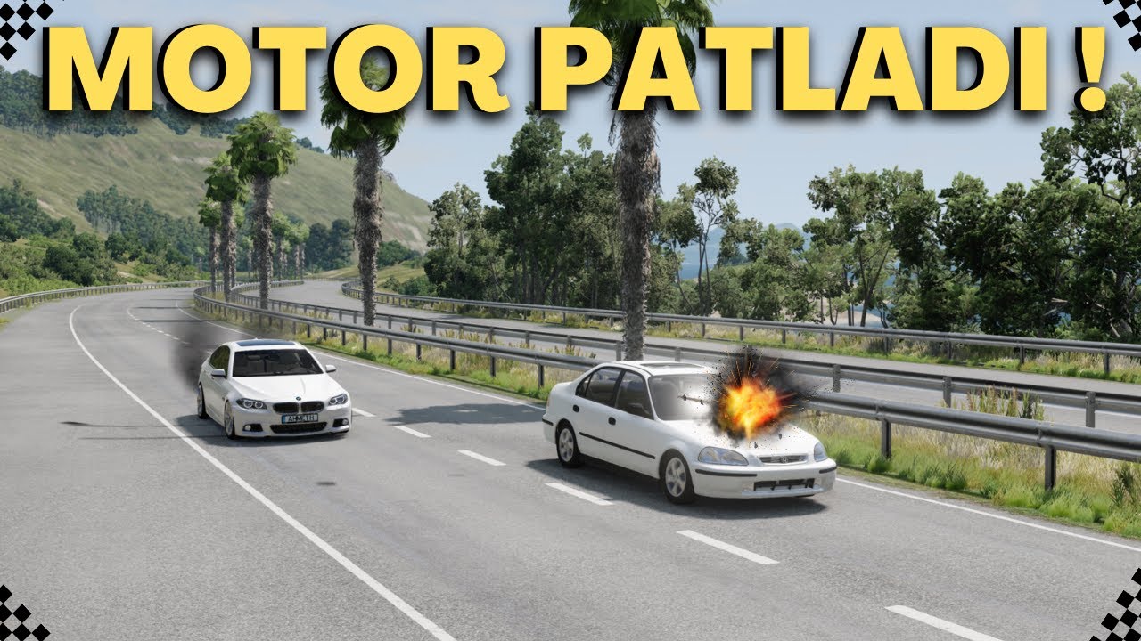 F10’LA YARIŞIRKEN MOTOR PATLADI!! | BeamNG.drive @ahmeht