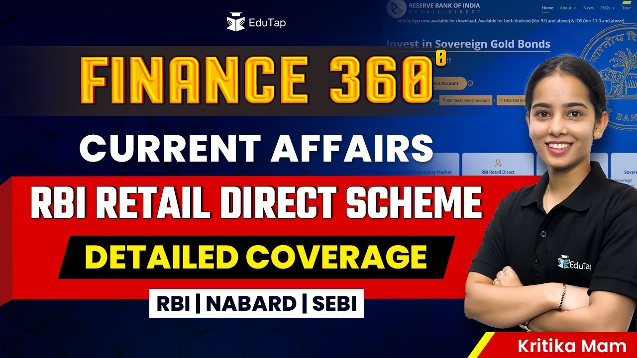 RBI Retail Direct Scheme | Finance Current Affairs for RBI Grade B 2025 Preparation | EduTap RBI