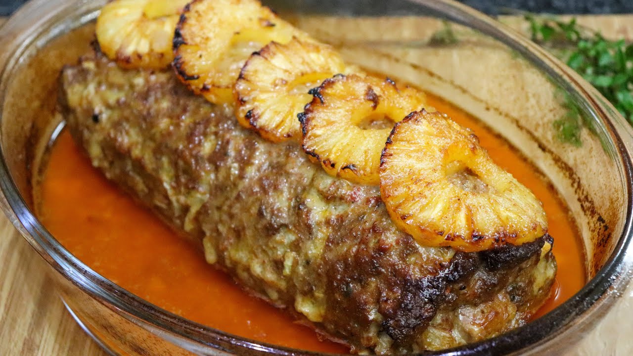 Receita de Rolo de Carne Recheado com Alheira