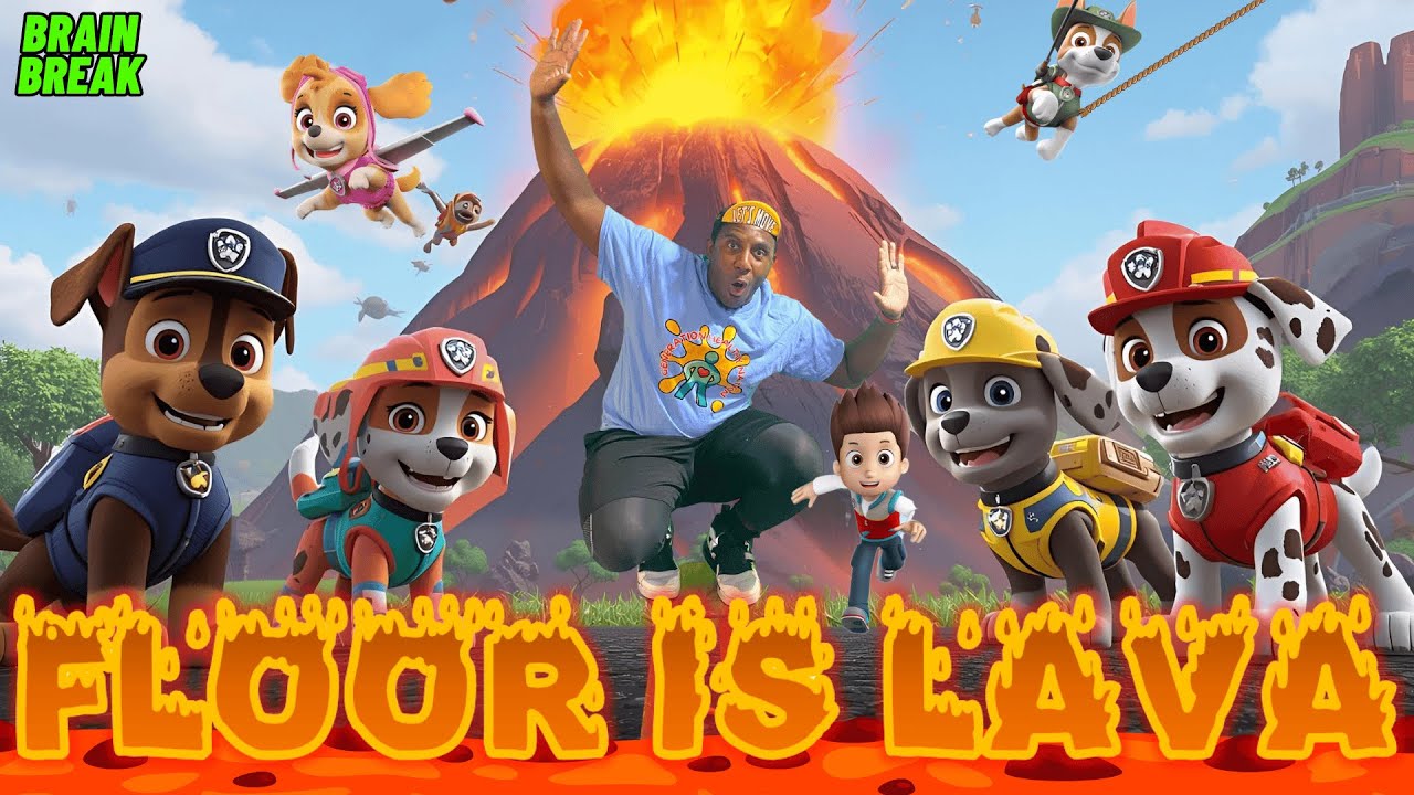 🚨 PAW Patrol FLOOR IS LAVA Challenge | Dance & Exercise Brain Break for Kids 🐾