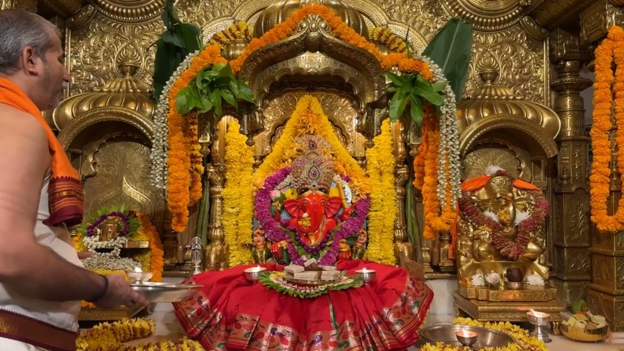 श्री सिद्धिविनायक LIVE आरती दर्शन | Siddhivinayak Ganpati Dadar Aarti🙏🏻 ०८/०३/२०२६🛕