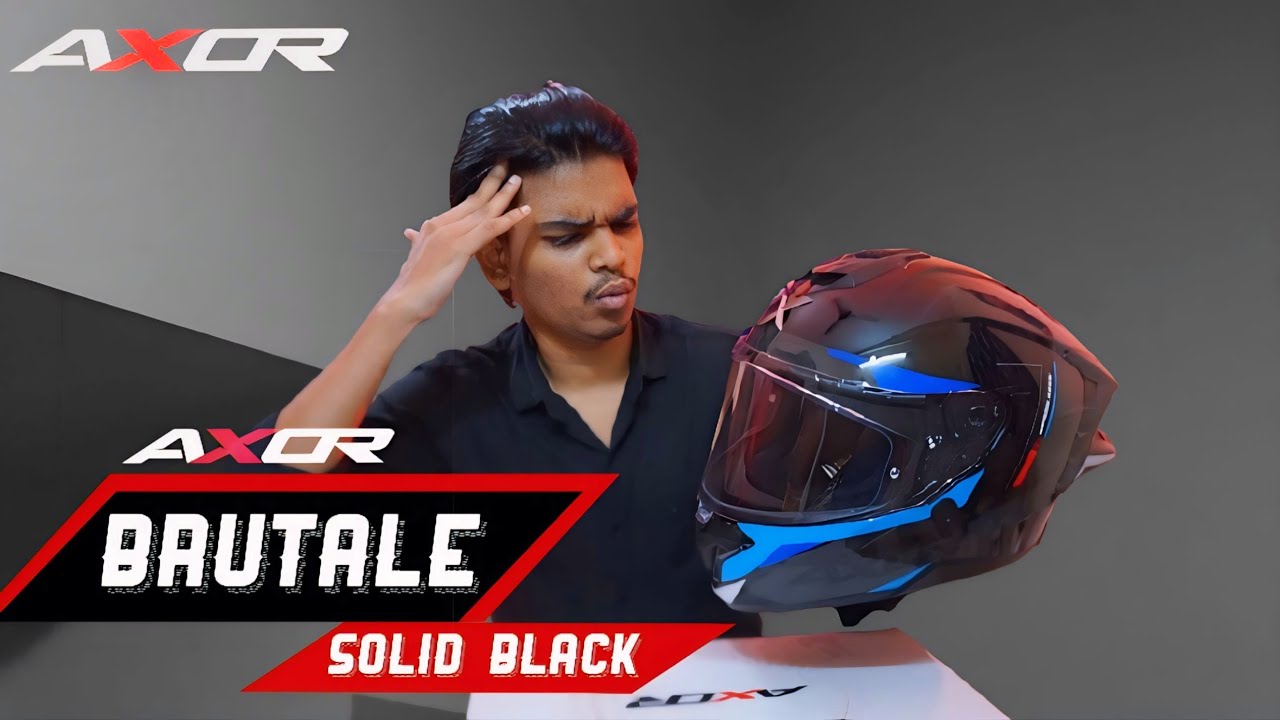 Axor New Brutale Black 😍 Unboxing Review Axor Brutale Dual Spoiler Helmet| BestHelmet in 10000 