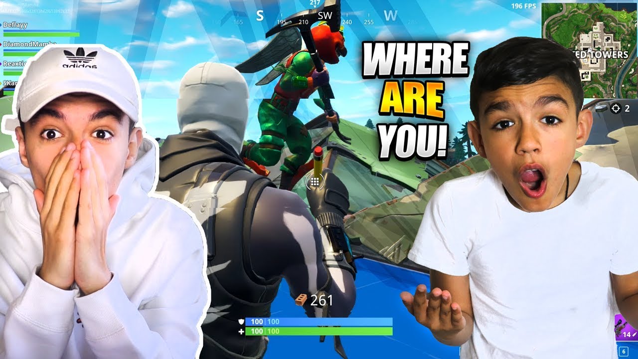 Hilarious Fortnite Hide N Seek Troll On 10 Year Old Little Brother! RAGE!