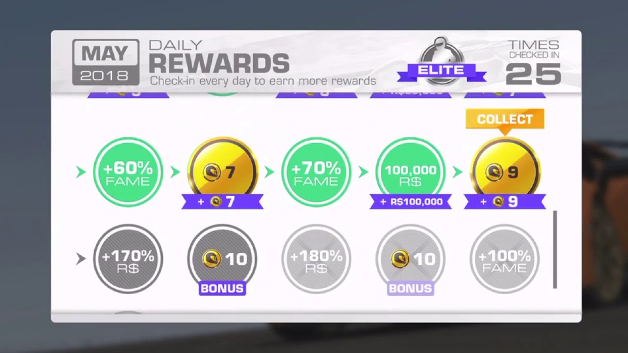 How to get back missed daily bonus in Real Racing 3
