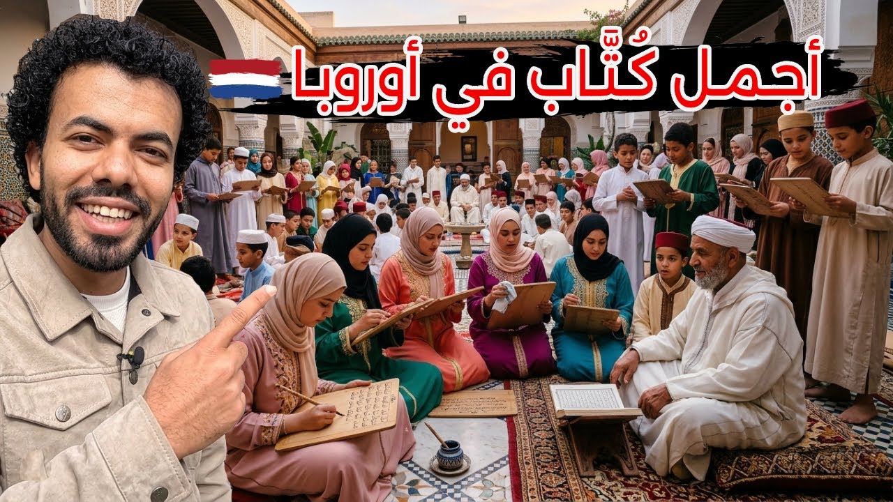 أجمل كُتَّاب لتحفيظ القران علي الألواح في أوروبا - لم أصدق ما رأيت