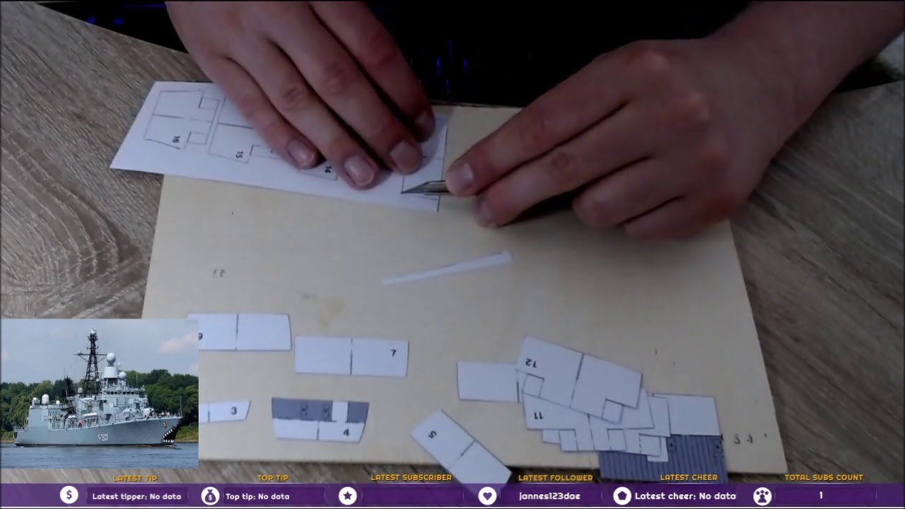 Kartonmodellbau Projekt Fregatte 