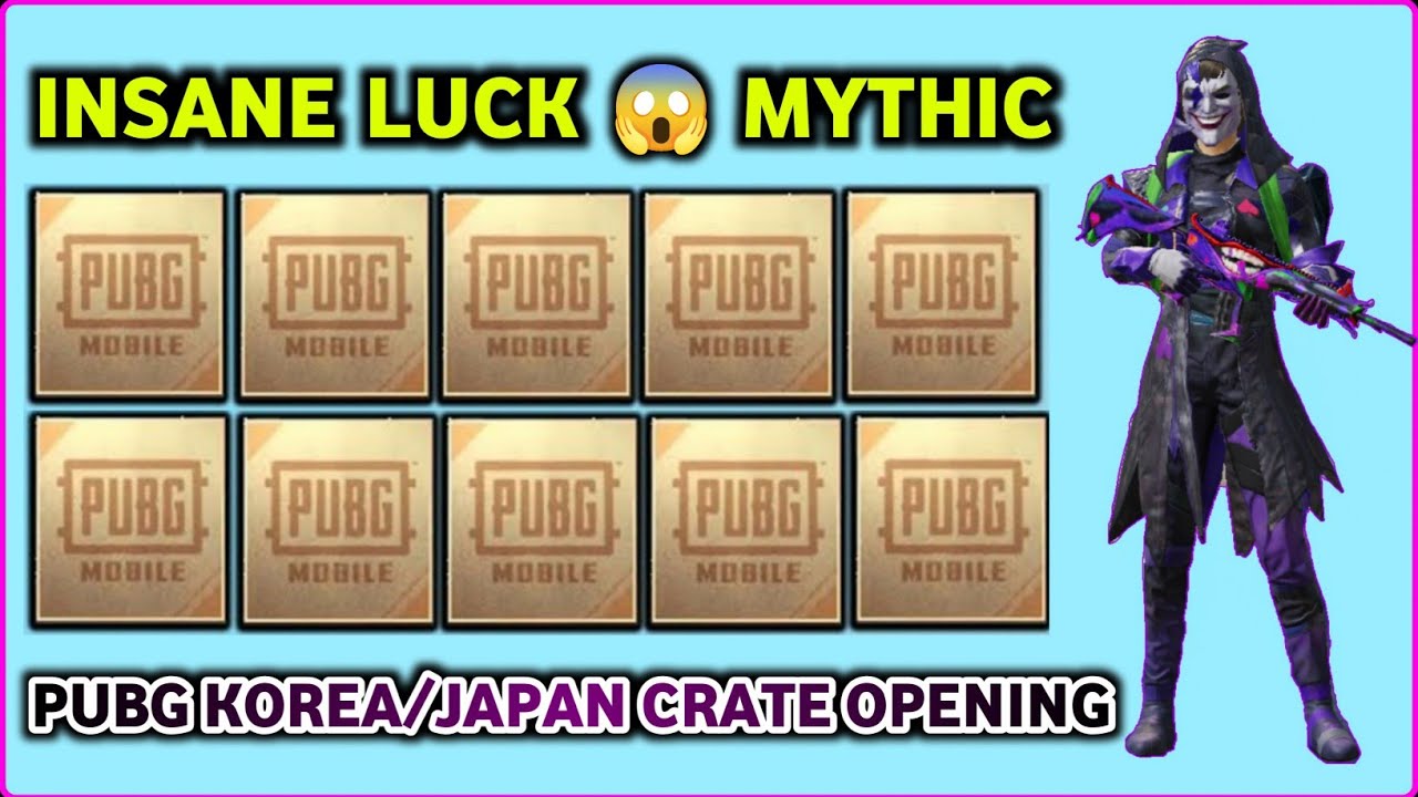 INCREDIBLE LUCK 😱 I Got MYTHIC & LEGENDARY Items! PUBG Korea/Japan Crate Opening 🔥