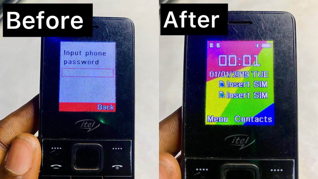 How to hard reset ITEL 2160 and other buttons phones ❤️ ( no computer needed )