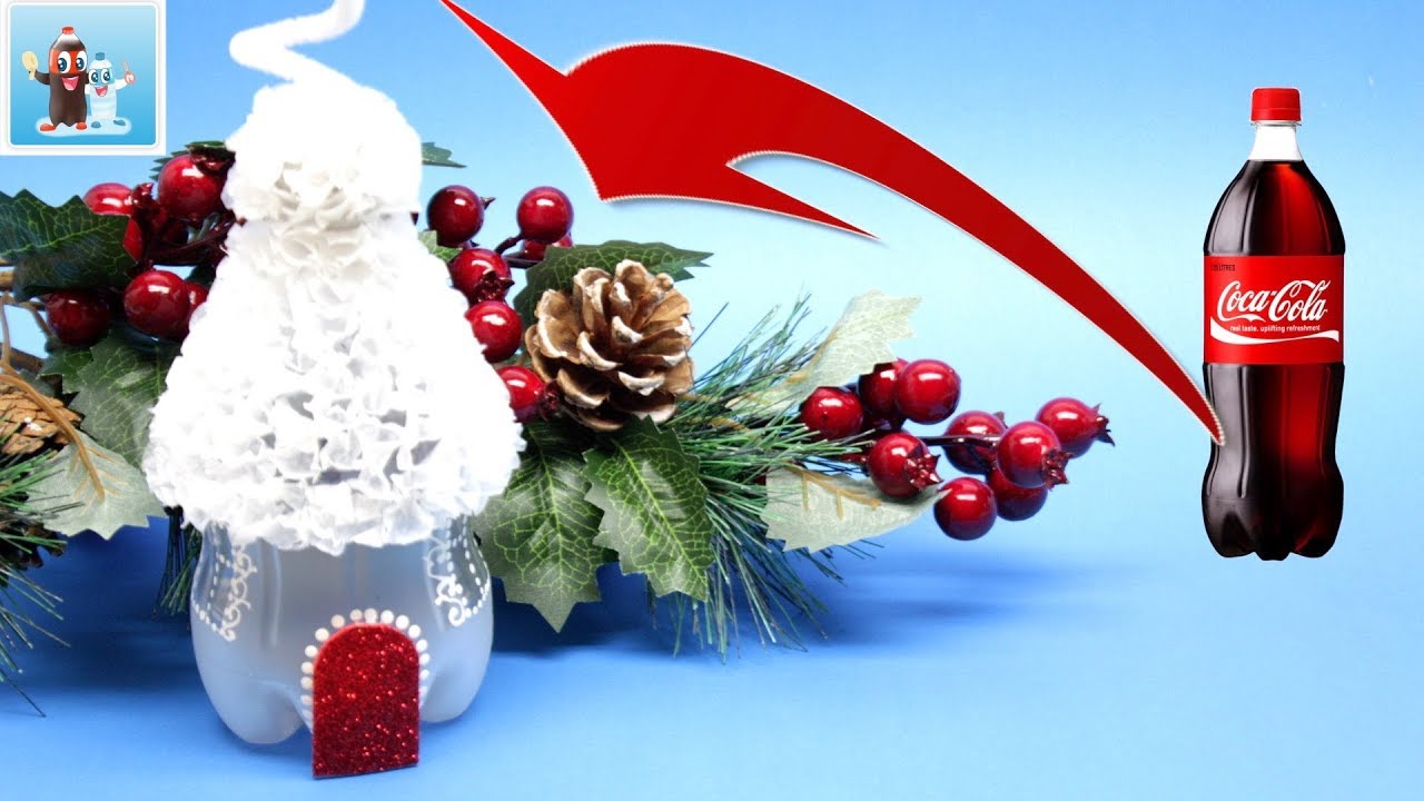 Christmas DIY How to Make Plastic Bottle Winter House with your Hands Christmas Decorations Ideas