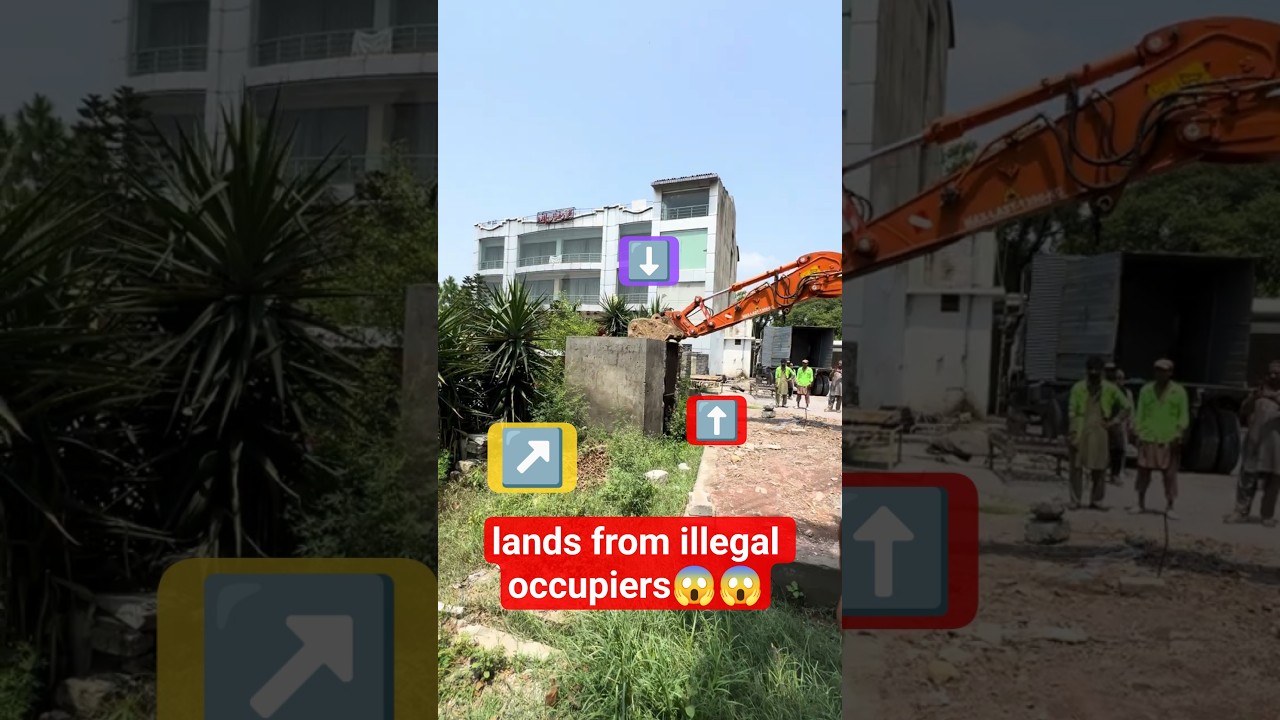 🔥Excavator in Action: Breaking Concrete Walls and Defying Encroachments