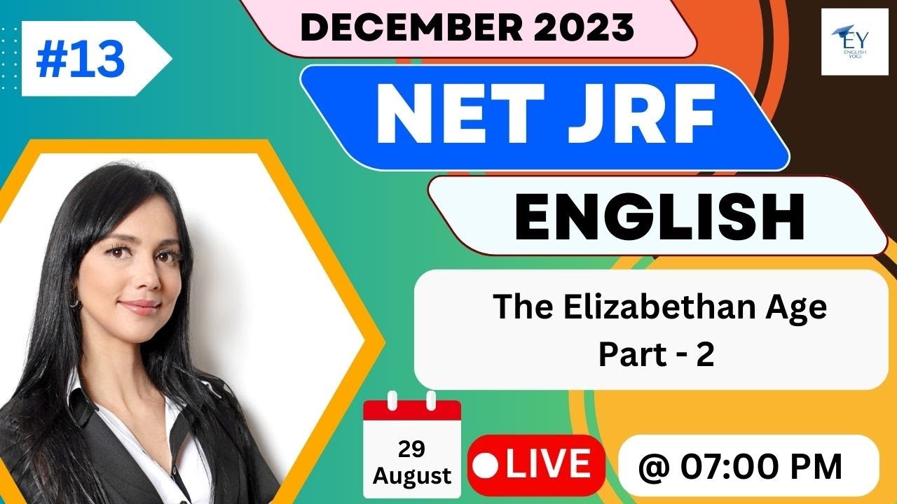 NET JRF English Literature COMPLETE COURSE - UGC NET JRF December 2023 Live Class || 29 August 2023