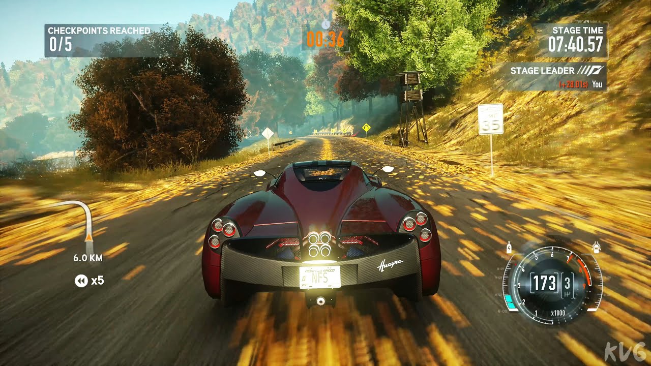 Need for Speed: The Run - Pagani Huayra 2011 - Gameplay (PC UHD) [4K60FPS]