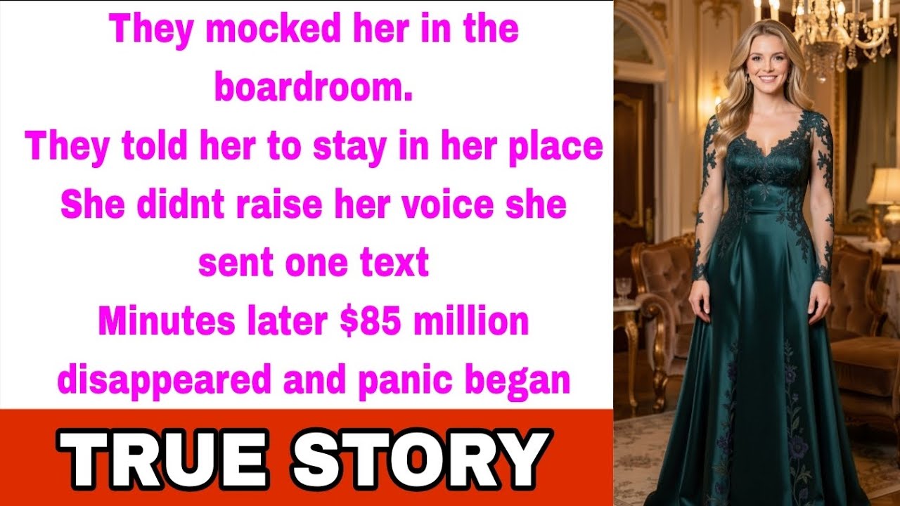 They Mocked Her at the Board Meeting—Minutes Later, $85 Million Vanished