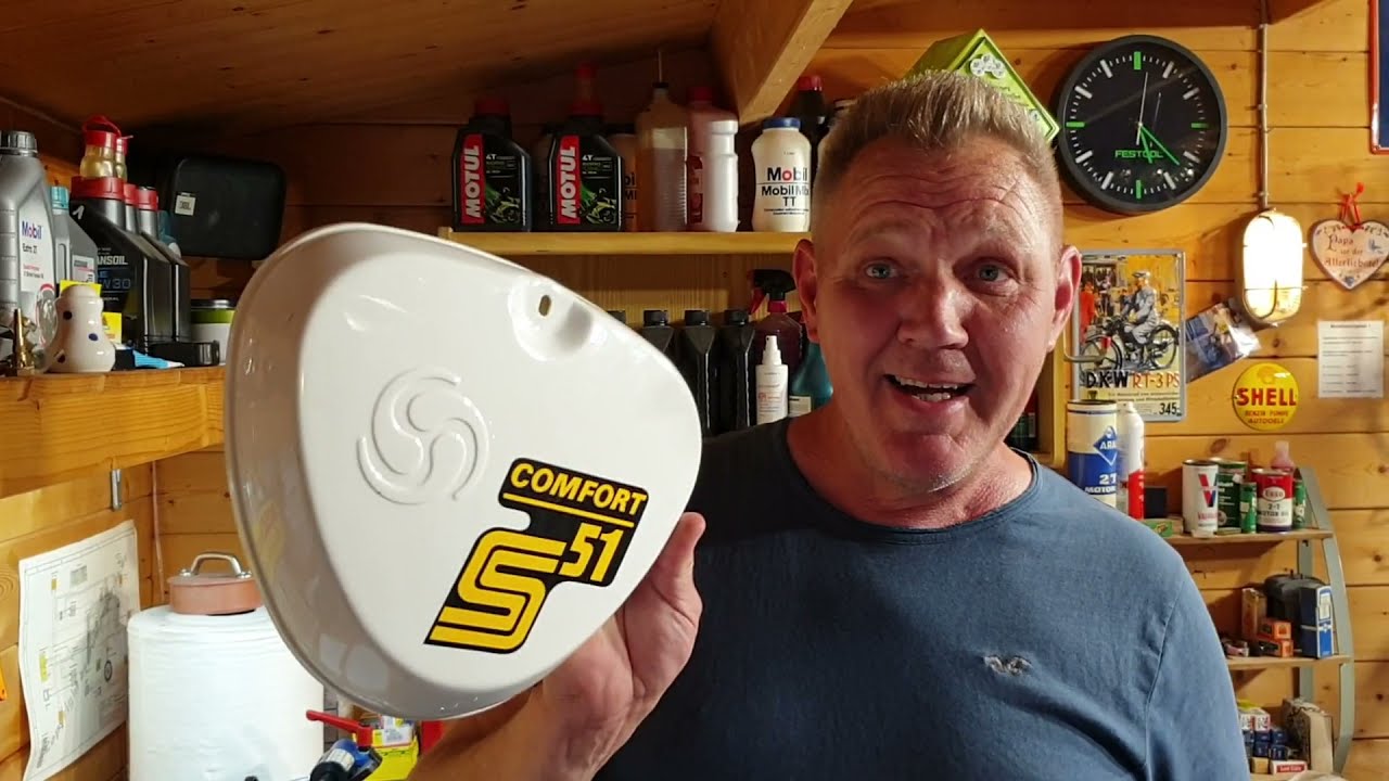 Neue eckige Export Seitendeckel für Simson S51 aus Blech, wie original DDR ?