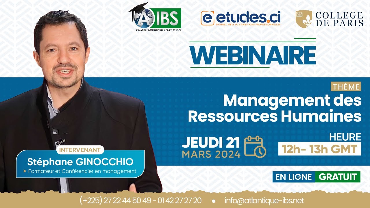 Webinaire : Management des Ressources Humaines