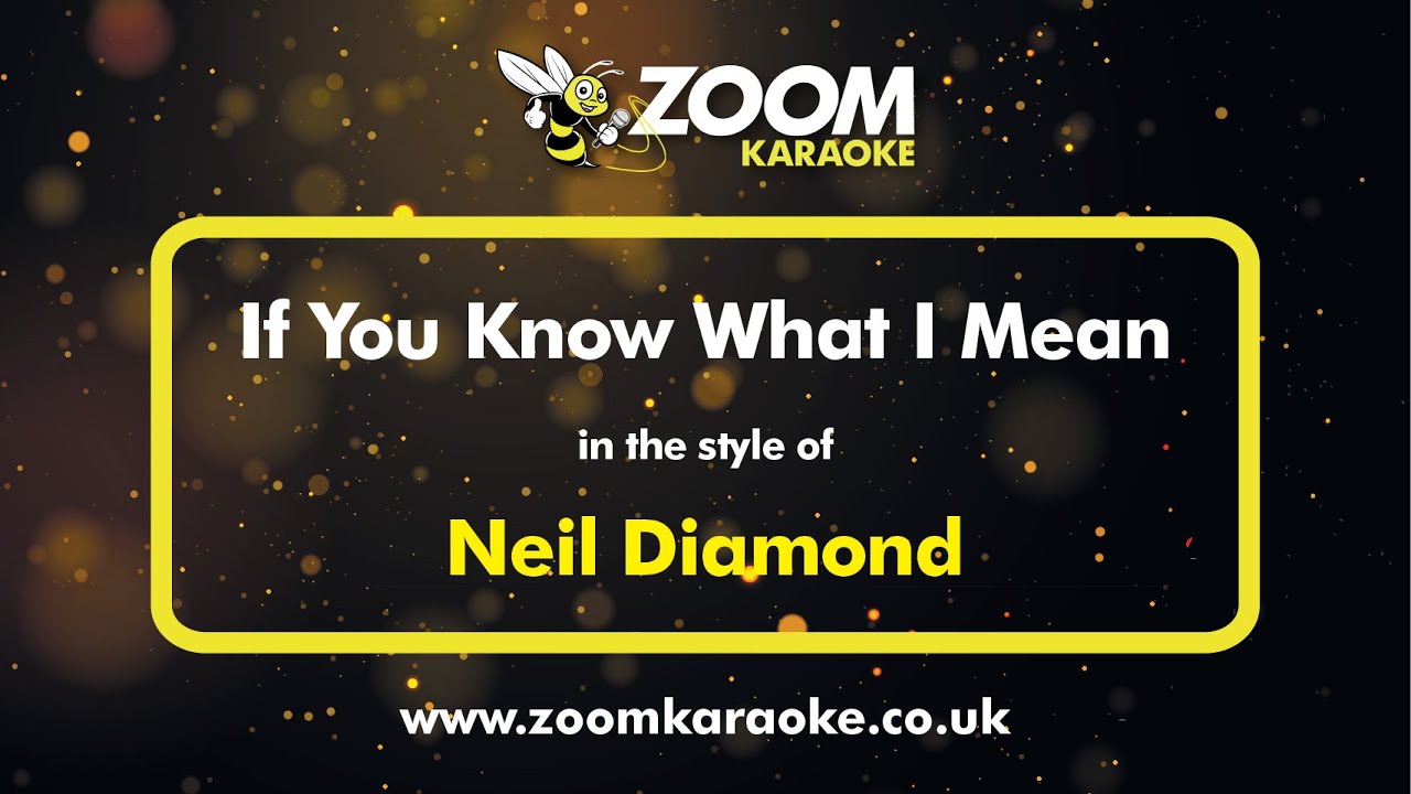 Neil Diamond - If You Know What I Mean - Karaoke Version from Zoom Karaoke