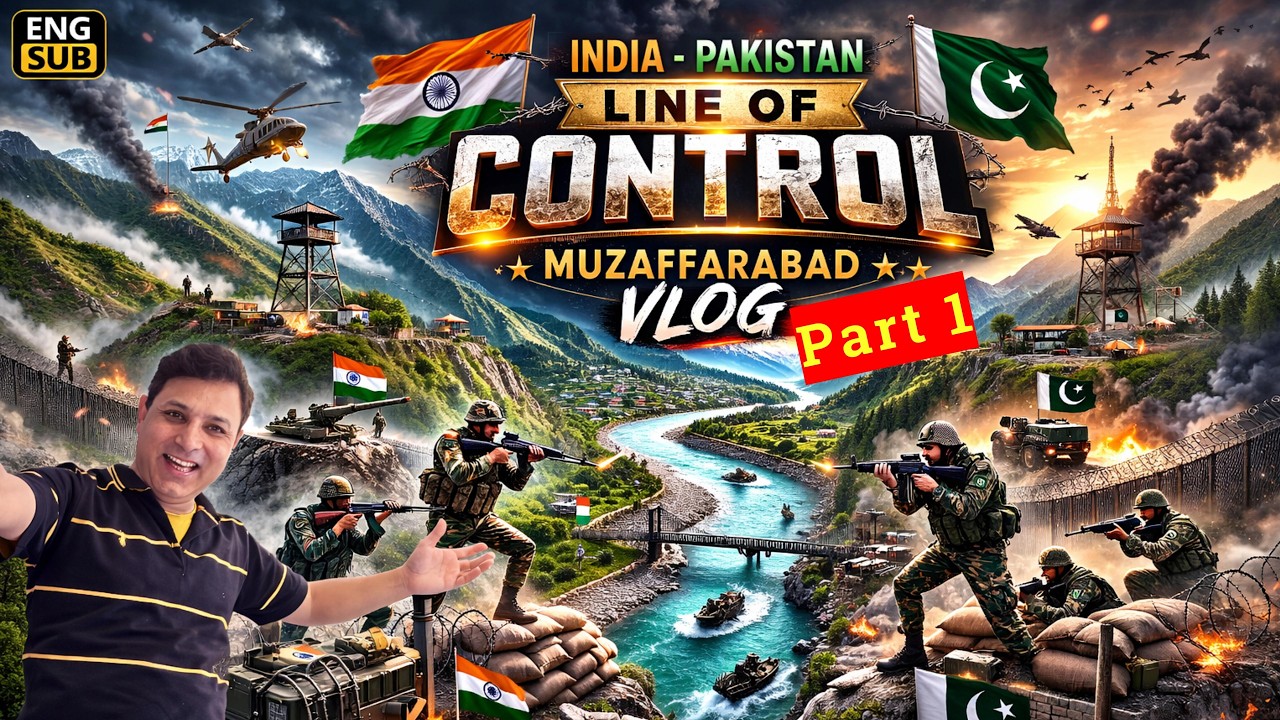 Muzaffarabad vlog  part 1 Eng Sub Journey to India Pakistan Border