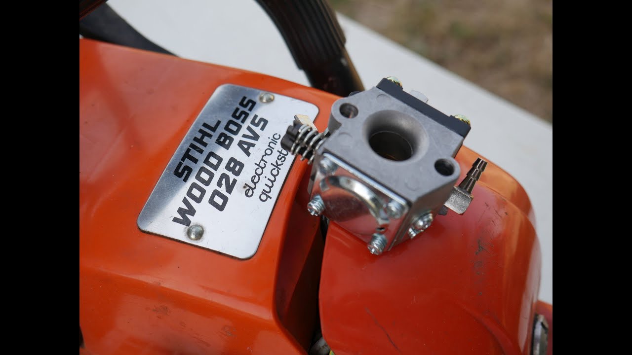 How to change carburettor on Stihl chainsaw 028 AVS Wood Boss