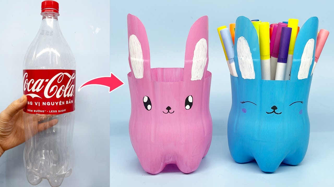 Подставка для ручек из пластиковой бутылки | Ручка DIY - Лучшее из отходов