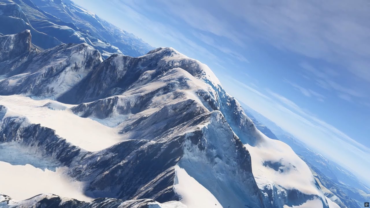 F-22 Massif du Mont Blanc from Sion. Microsoft Flight Simulator 2024
