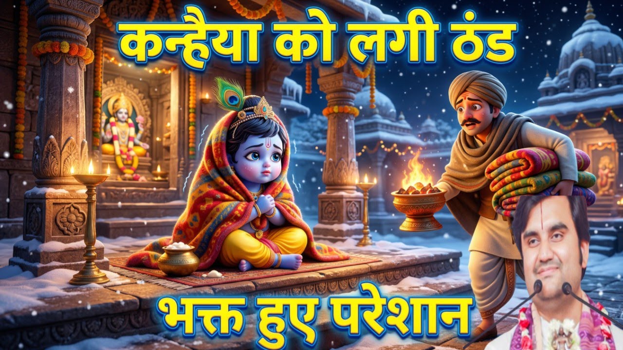 कन्हैया को लगी ठंड | भक्त हुए परेशान | प्रेम भरी अद्भुत लीला