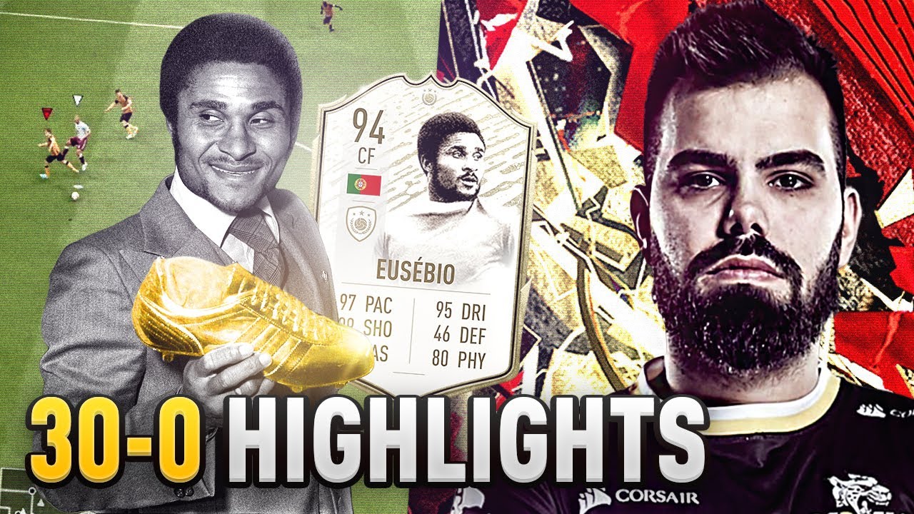 HIGHLIGHTS FUT CHAMPIONS! 30-0 PELA DÉCIMA VEZ! EUSÉBIO 94 IMPARÁVEL...
