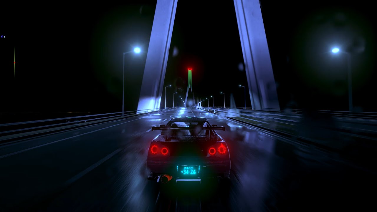 No HUD night drive R34 4K